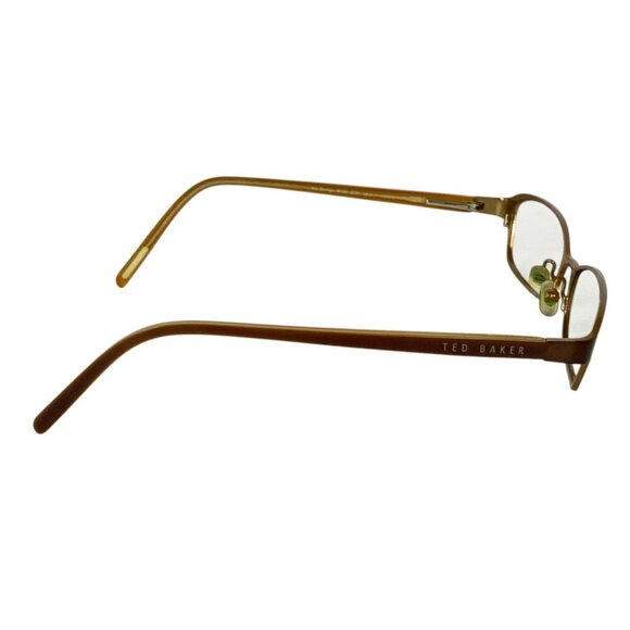 Ted Baker B105 Amber Rectangle Eyeglasses Frames Metal 52-17-135 - Picture 6 of 11